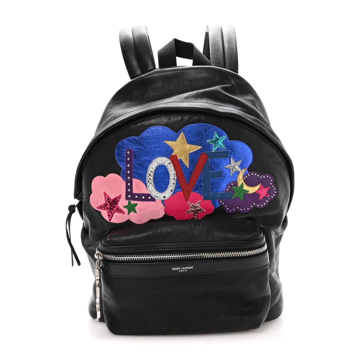 Sheepskin Love Appliqué Mini City Backpack Black