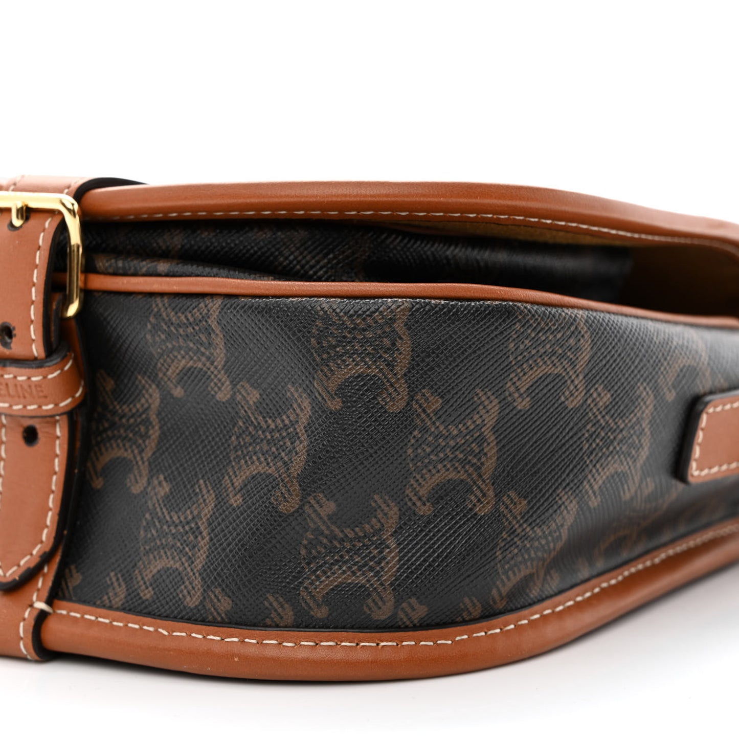 Triomphe Canvas Medium Folco Bag Tan