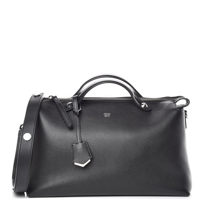 Fendi Vitello Dolce Large By The Way Boston Bag Black 1 of 11