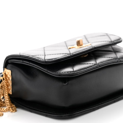 Chanel Lambskin Quilted Small Multiple Chain Flap Black 9 of 10