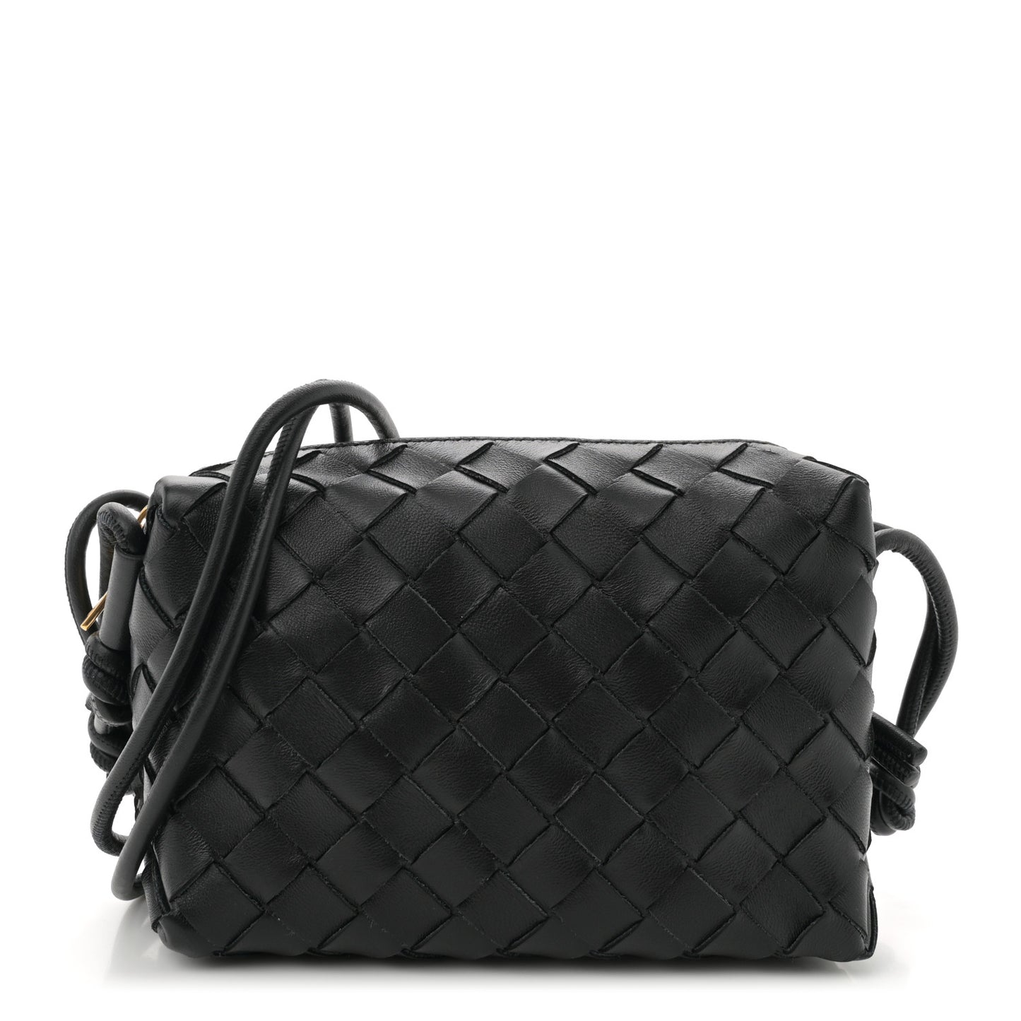 Nappa Intrecciato Mini Loop Camera Bag Black