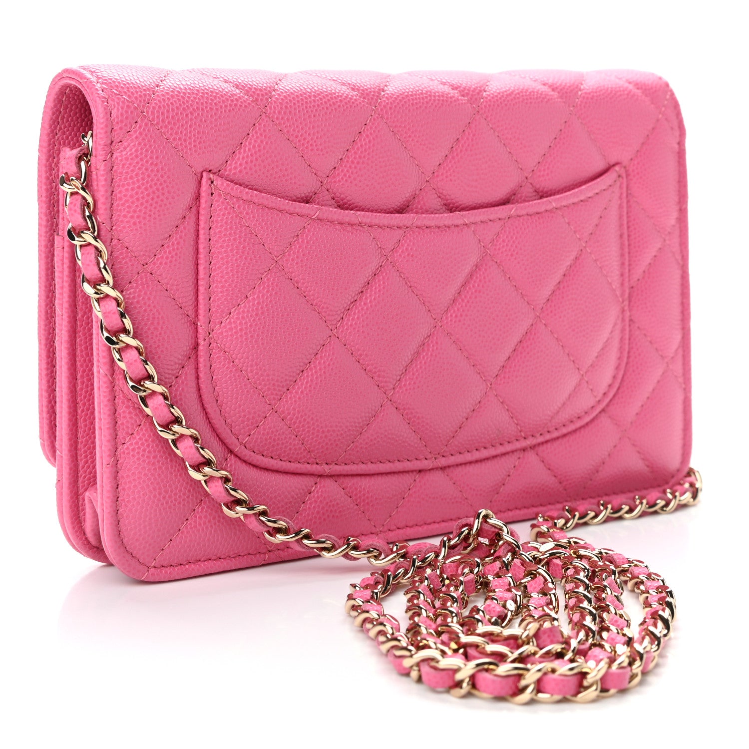 Chanel Caviar Quilted Wallet On Chain WOC Pink 3 of 12