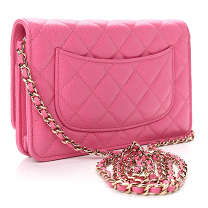 Chanel Caviar Quilted Wallet On Chain WOC Pink 3 of 12