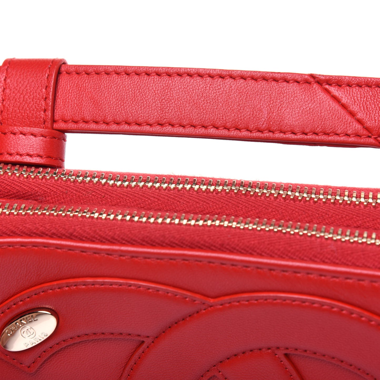 Lambskin CC Mania Waist Belt Bag Red