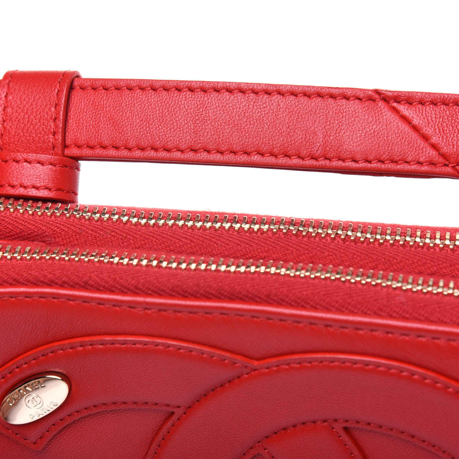 Chanel Lambskin CC Mania Waist Belt Bag Red 11 of 15