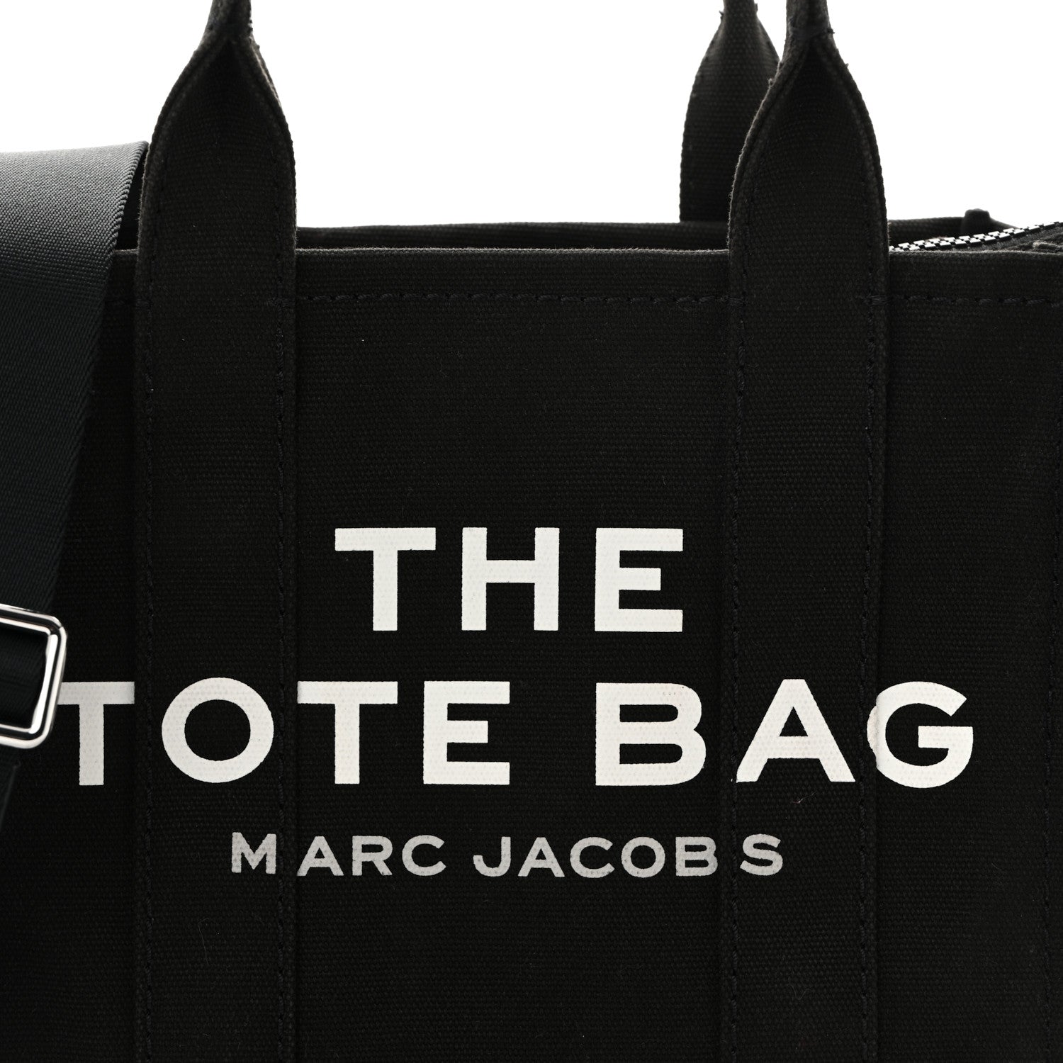 Marc Jacobs Cotton Canvas Small The Traveler Tote Bag Black 7 of 11