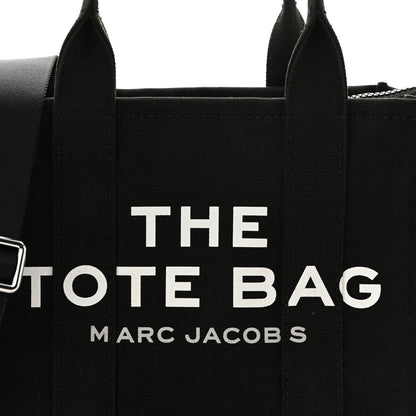 Marc Jacobs Cotton Canvas Small The Traveler Tote Bag Black 7 of 11
