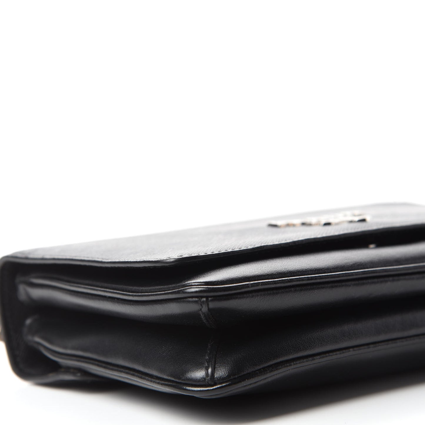 Saffiano Tessuto Nylon Chain Shoulder Bag Black