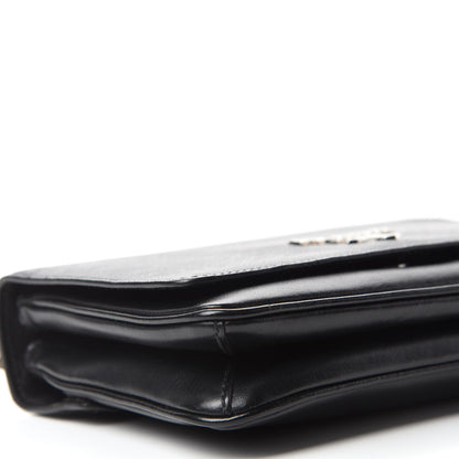 Prada Saffiano Tessuto Nylon Chain Shoulder Bag Black 7 of 13