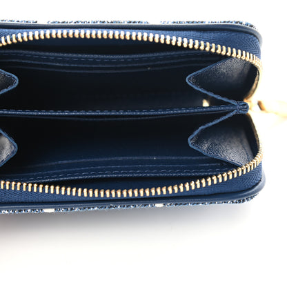 Louis Vuitton Denim Monogram Jacquard Zippy Coin Purse Bleu 8 of 9