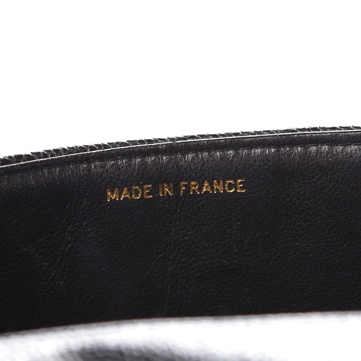 Caviar Vertical Chevron Quilted Small Single Flap Black