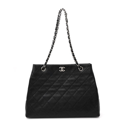Chanel Caviar Quilted Small Shopping Tote Black 1 of 14