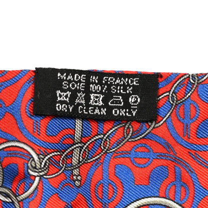 Hermes Silk Mors Et Gourmettes Remix Twilly Fuchsia Bleu Corail 4 of 4