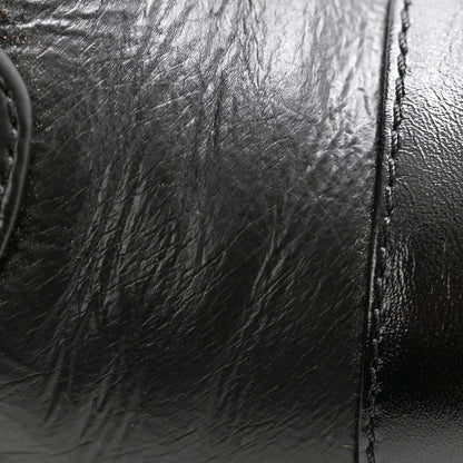 Chanel Shiny Goatskin Calfskin Quilted Lace Up Combat Boots 37 Black 9 of 11