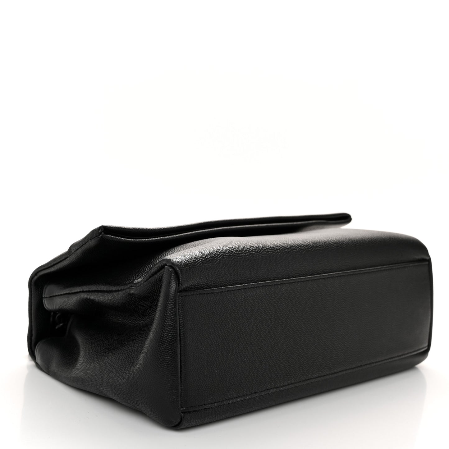 Grain De Poudre Medium West Hollywood Monogram Fold-Over Black