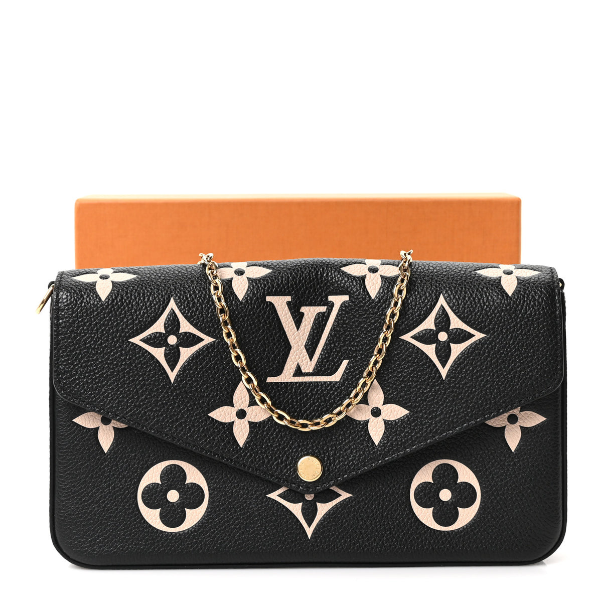 Empreinte Monogram Giant Felicie Pochette Black Beige