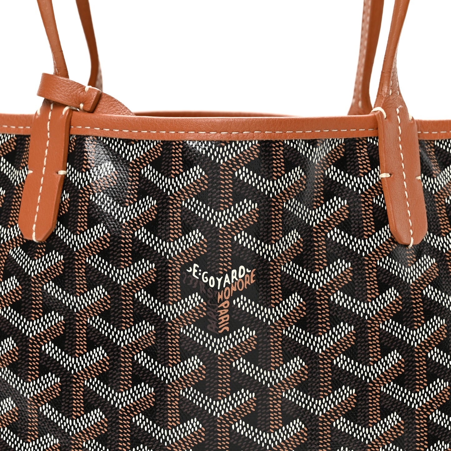 Goyardine Reversible Mini Anjou Black Gold