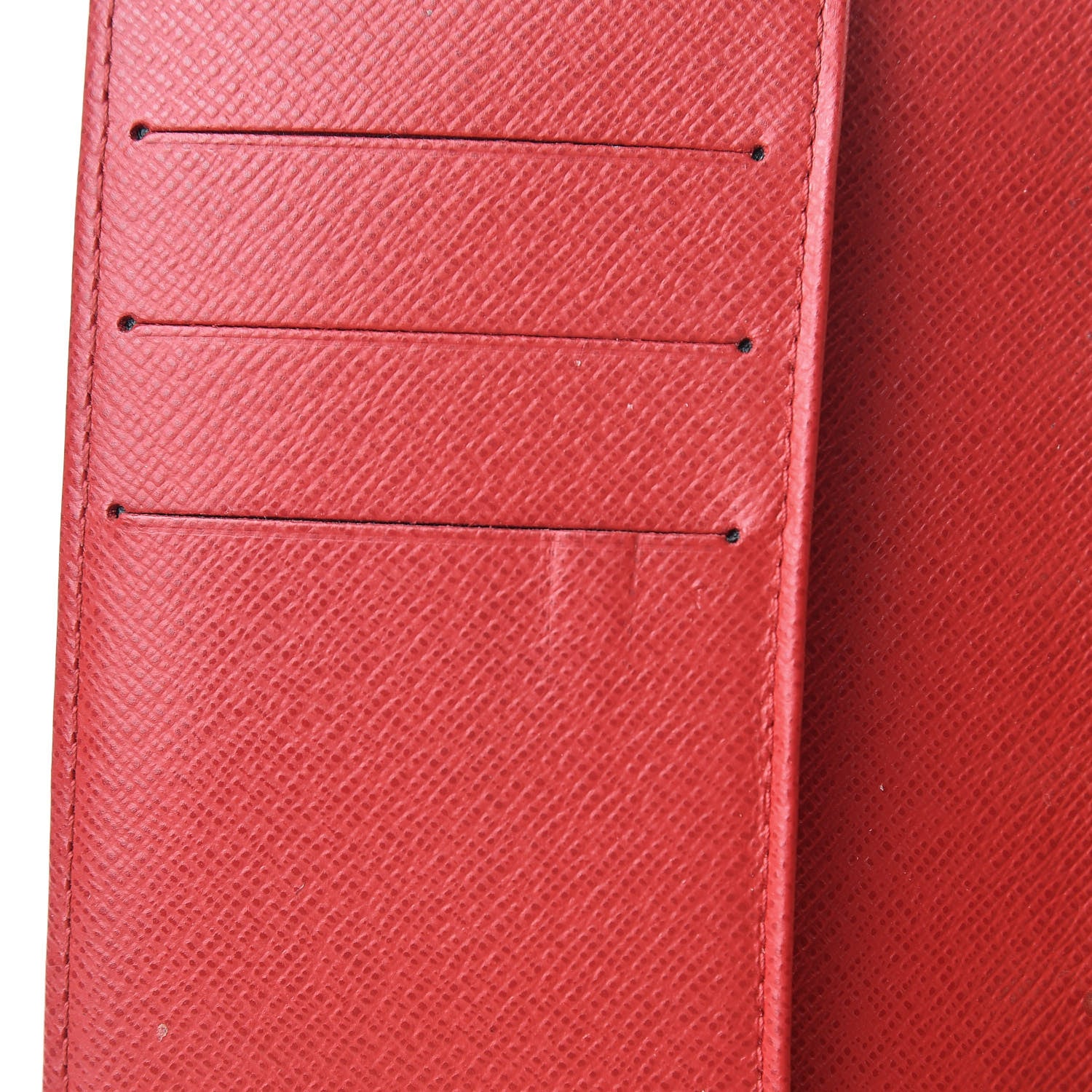 Louis Vuitton Damier Ebene Koala Small Ring Agenda Cover Red 8 of 9