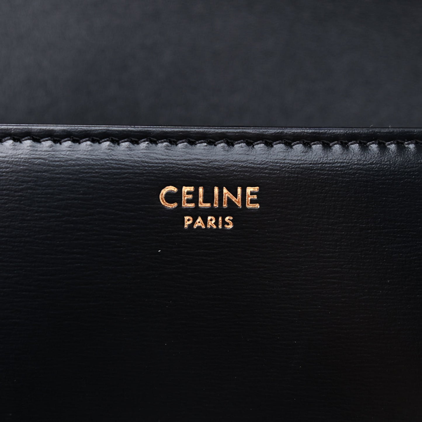 Shiny Calfskin Triomphe Shoulder Bag Black