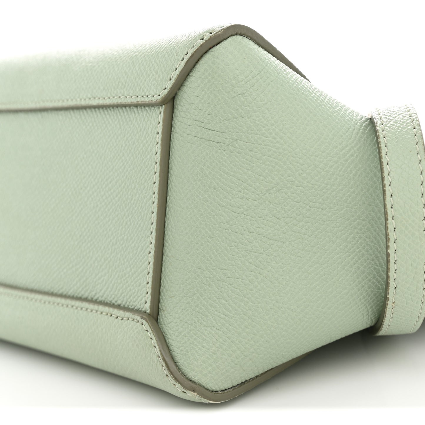Grained Calfskin Nano Belt Bag Ice Mint