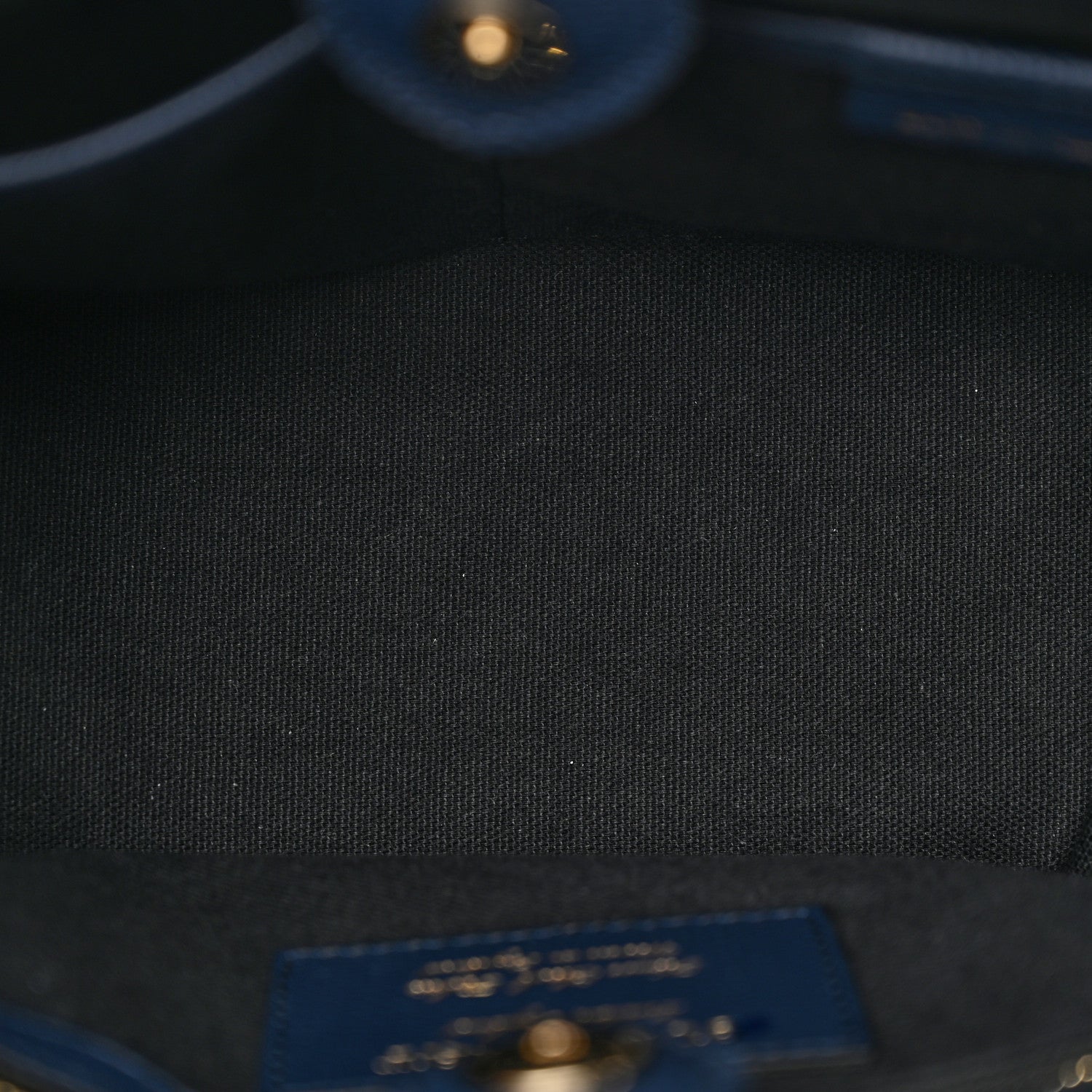 Burberry Grainy Calfskin House Check Small Banner Tote Ink Blue 5 of 13