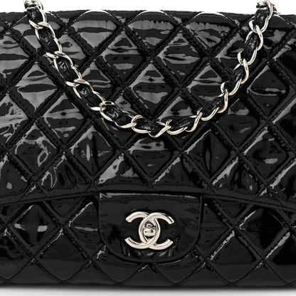 Chanel Patent Quilted Jumbo Single Flap Black 8 of 11