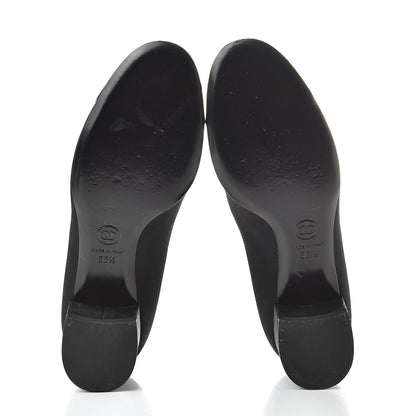 Chanel Patent Calfskin Grosgrain CC Cap Toe Pump 36.5 Black 6 of 11