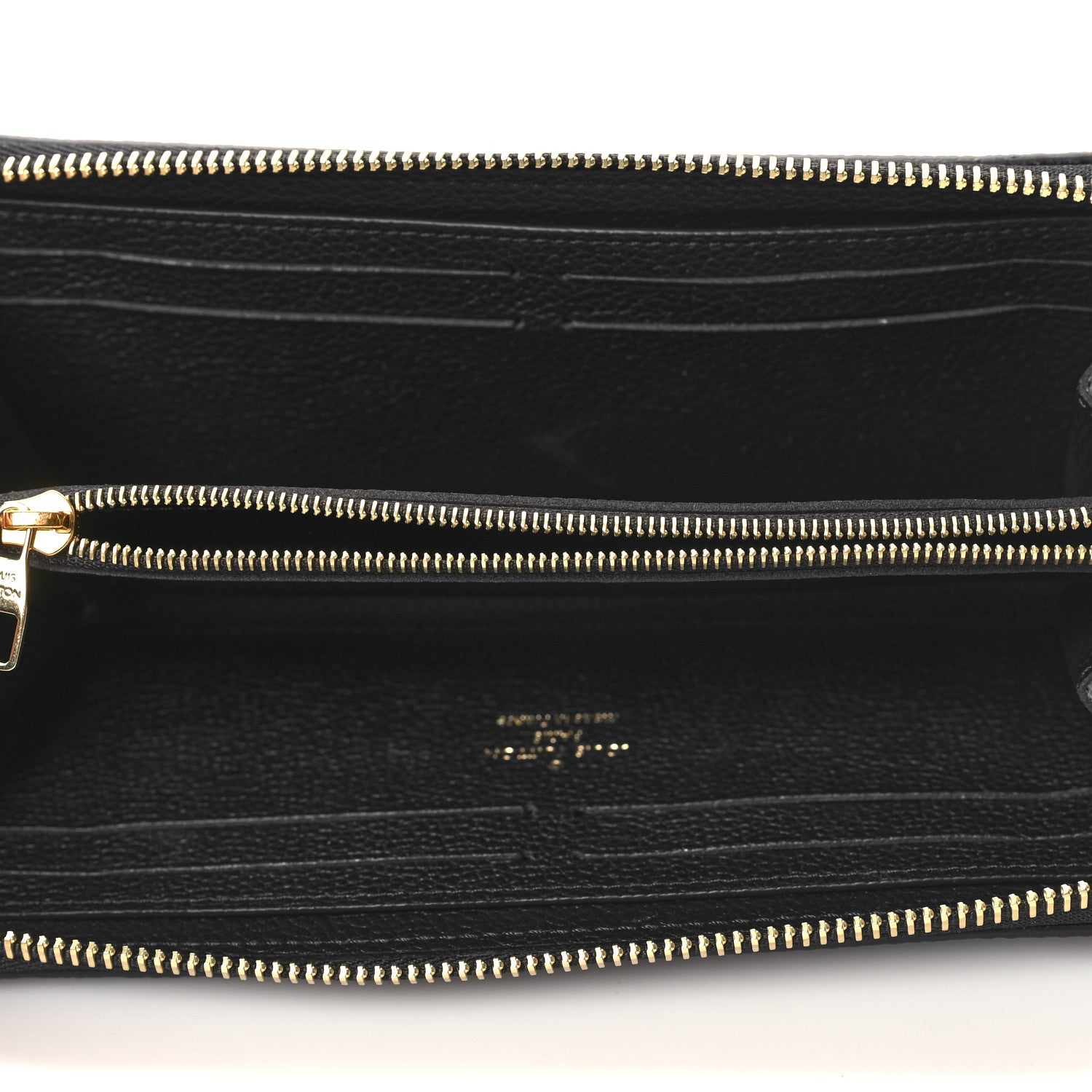 Louis Vuitton Empreinte Monogram Giant Clemence Wallet Black Beige 5 of 7