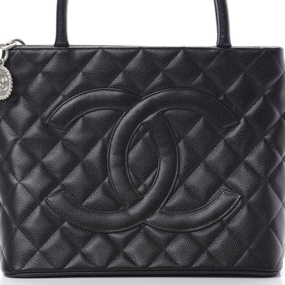 Chanel Caviar Quilted Medallion Tote Black 8 of 12
