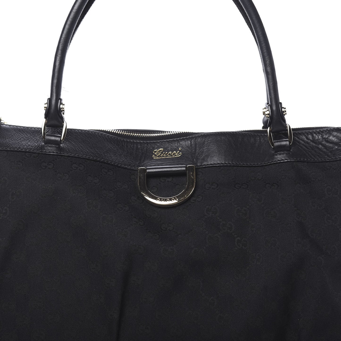 Monogram D Gold Tote Black