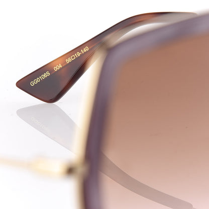 Gucci Acetate Oversize Square Frame GG0106S Sunglasses Purple 5 of 7