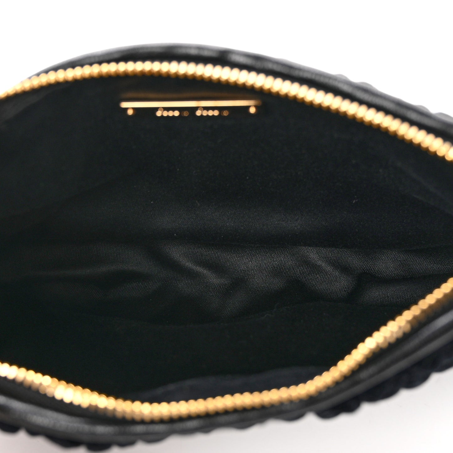 Velvet Matelasse Wristlet Black