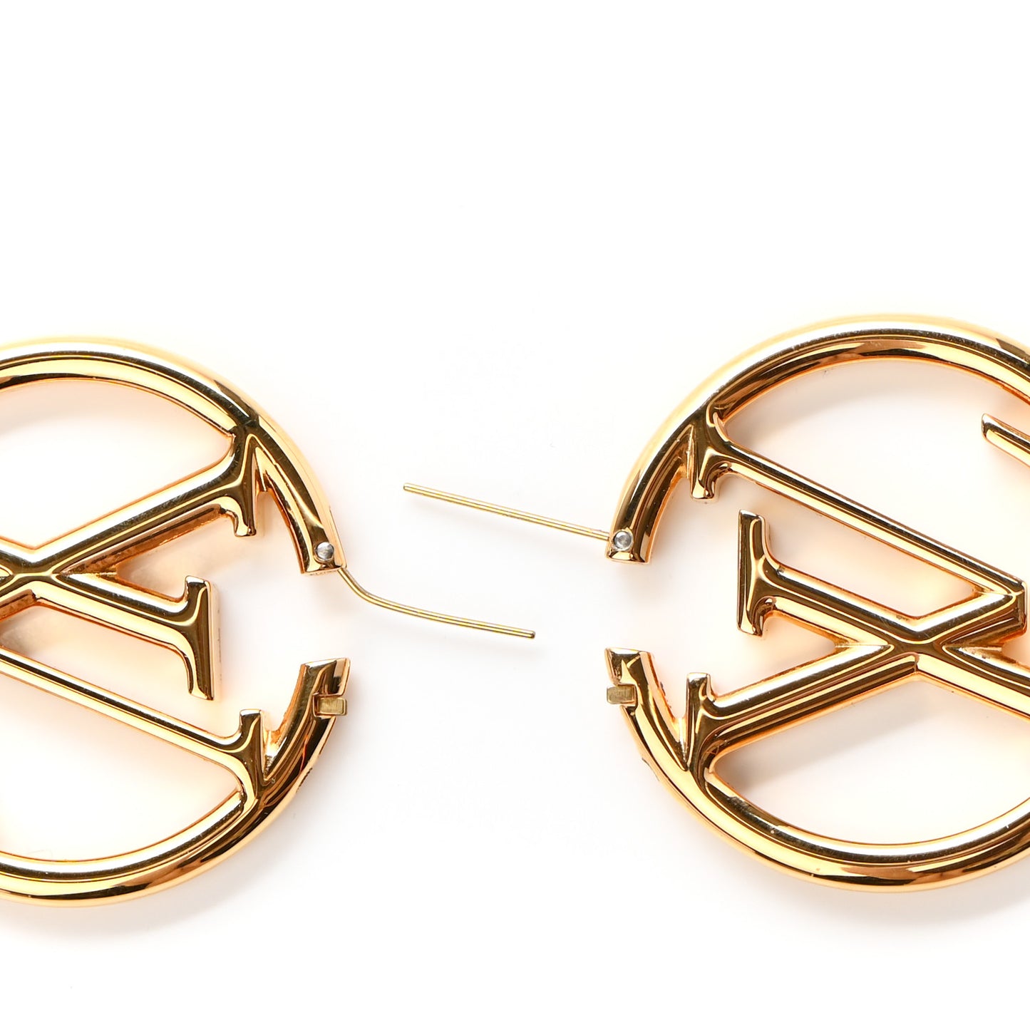 Metal Louise Hoop Earrings Gold