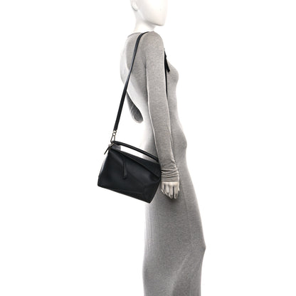 Loewe Calfskin Small Puzzle Edge Bag Black 2 of 11
