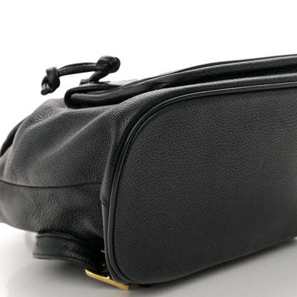 MCM Grained Calfskin Studded Drawstring Backpack Black 8 of 9