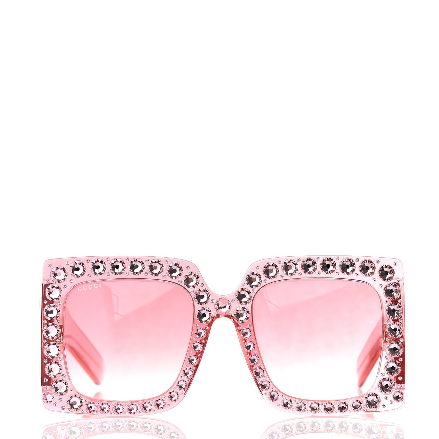 Acetate Crystal Oversize Sunglasses GG0145S Pink