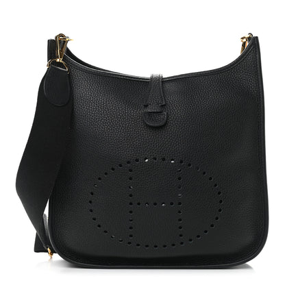 Hermes Taurillon Clemence Evelyne III PM Black 1 of 9