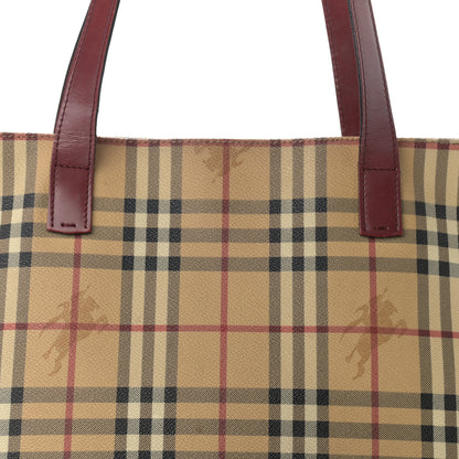 Burberry Haymarket Check Tote Red 7 of 16