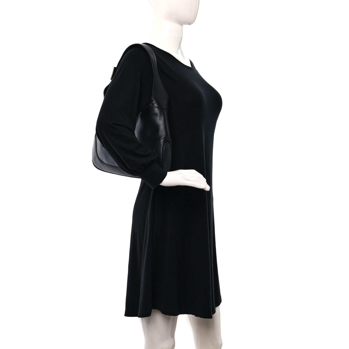 Calfskin Small Jackie O Hobo Black