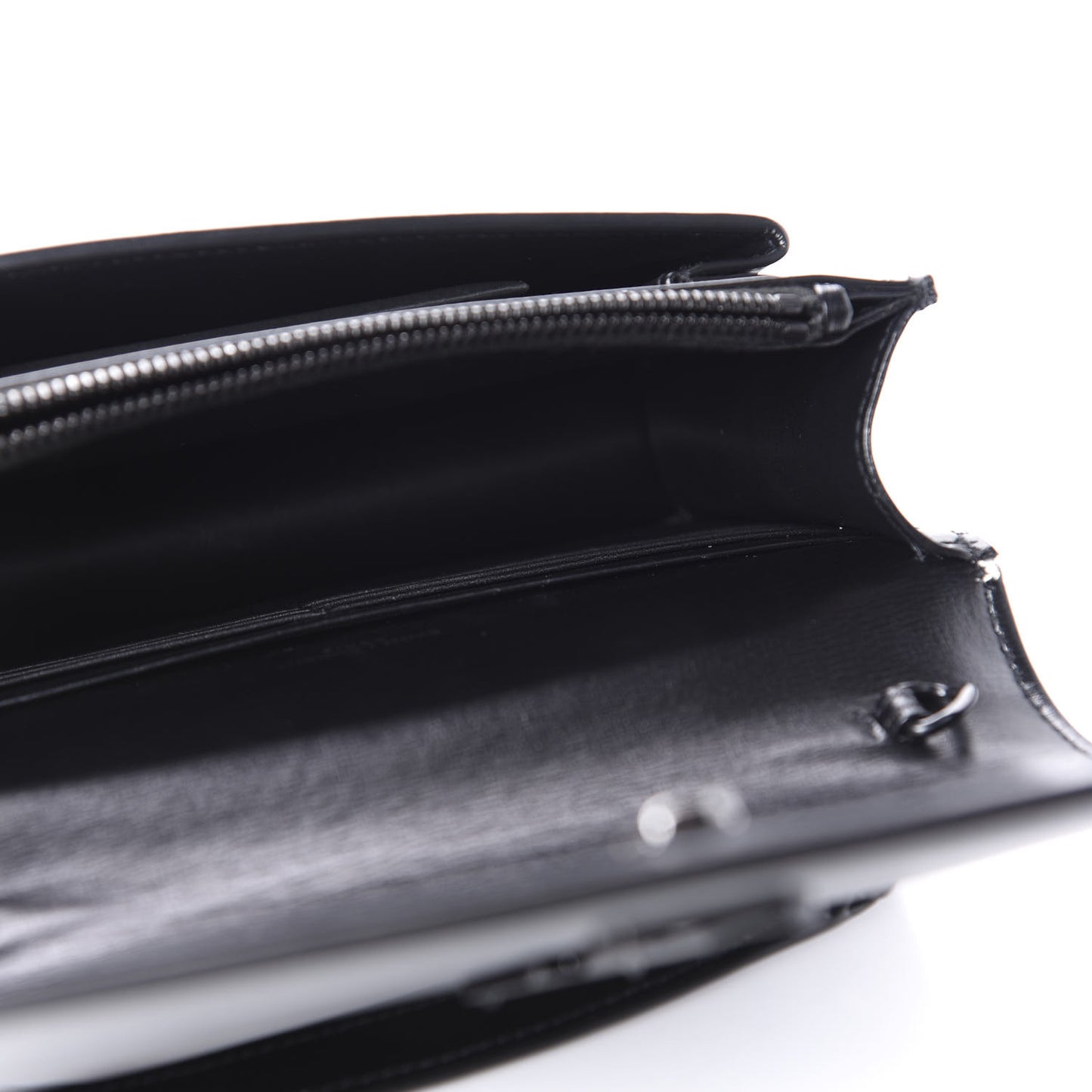 Calfskin Monogram Sunset Chain Wallet Black
