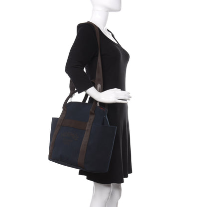 Hermes Toile Sac De Pansage Groom Bleu Navy Feu 2 of 13