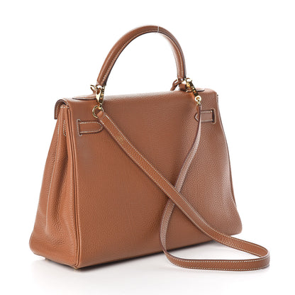 Hermes Togo Kelly Retourne 32 Gold 3 of 36