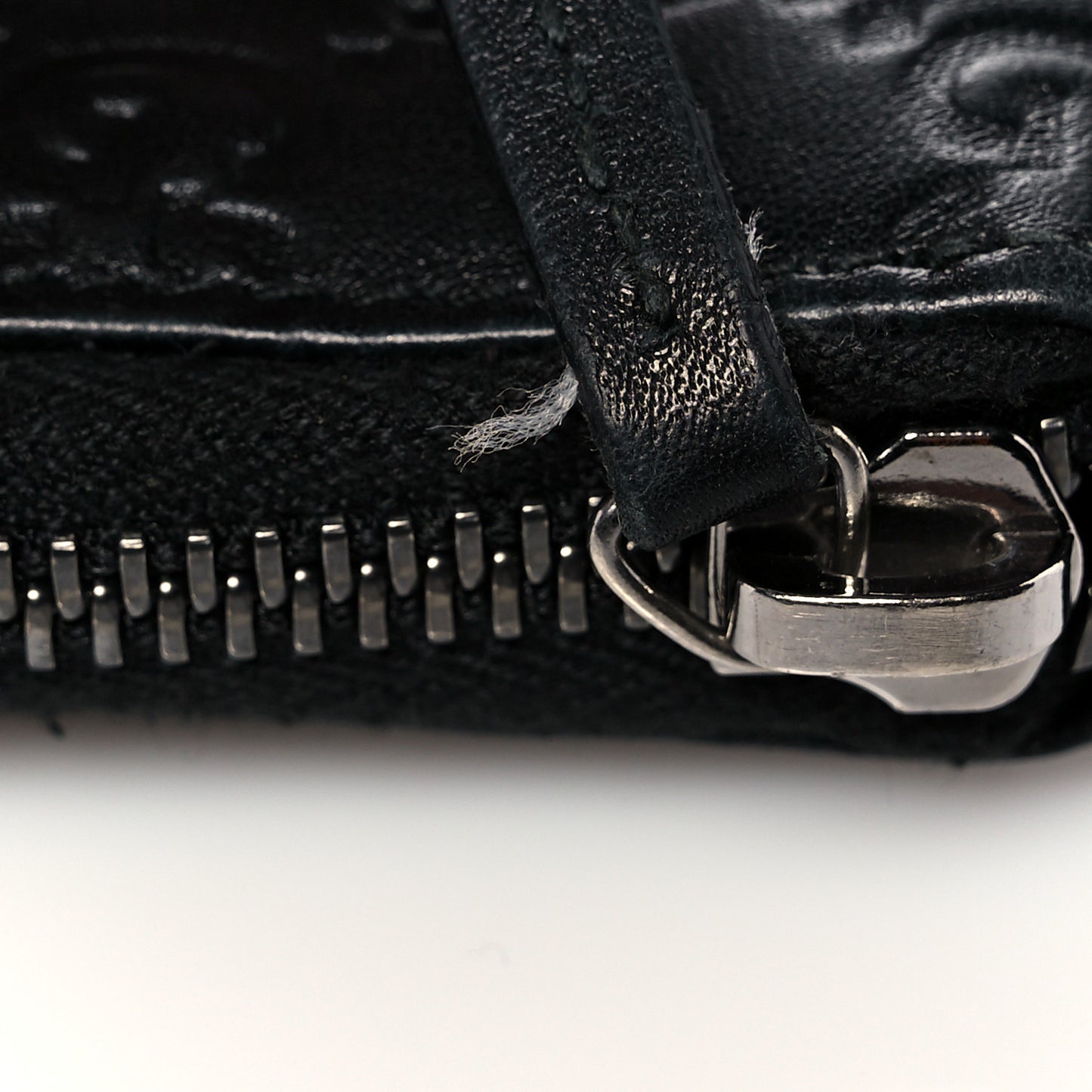 Guccissima Signature Zip Around Organizer Wallet Black