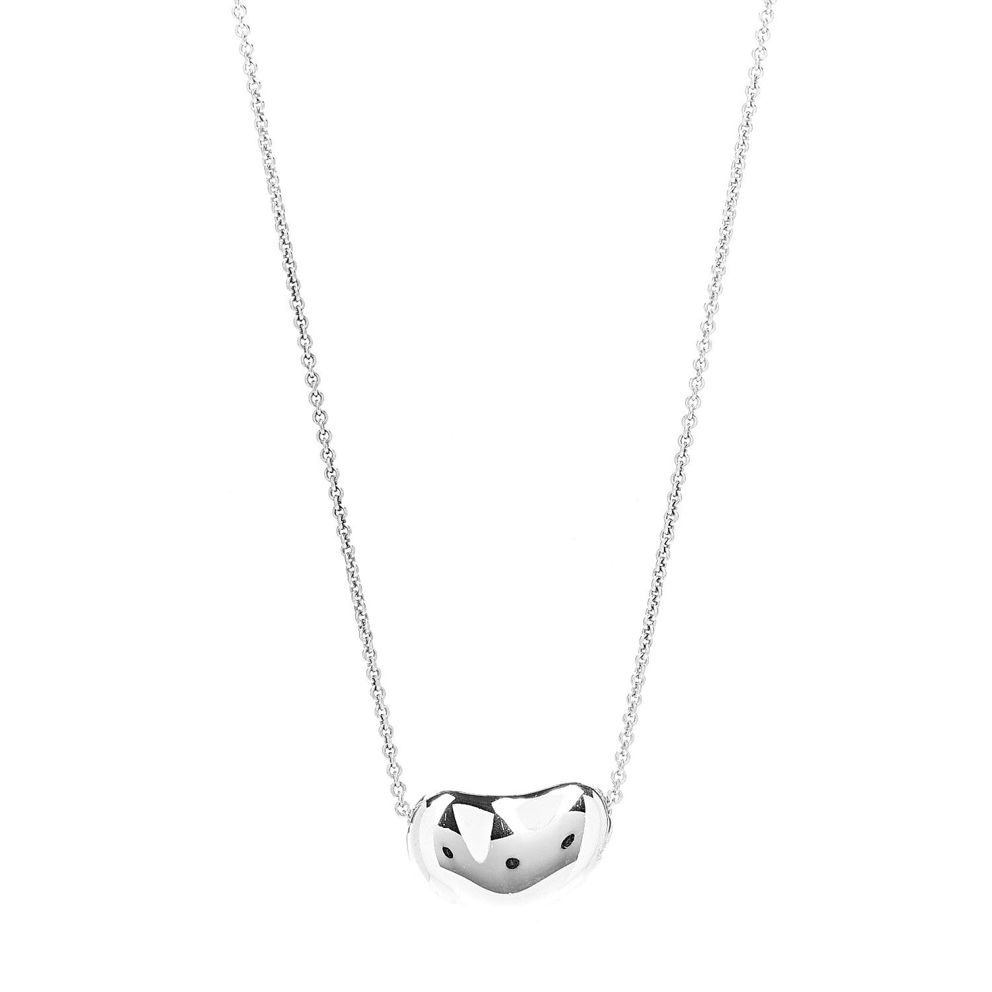 Sterling Silver 20mm Elsa Peretti Bean Pendant Necklace
