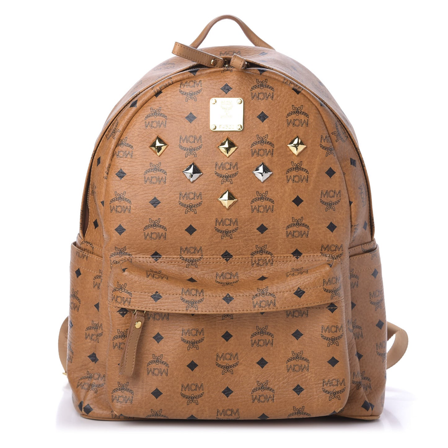 Visetos Medium Sprinkle Stud Stark Backpack Cognac