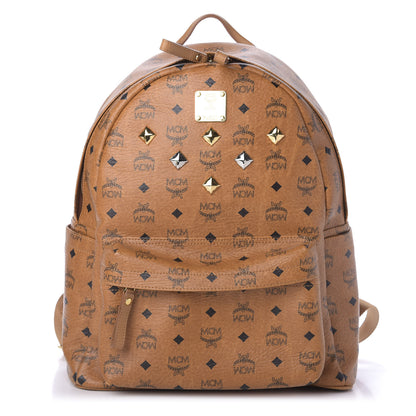 MCM Visetos Medium Sprinkle Stud Stark Backpack Cognac 2 of 8