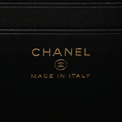 Chanel Caviar Quilted CC Filigree Vanity Clutch With Chain Black 6 of 10