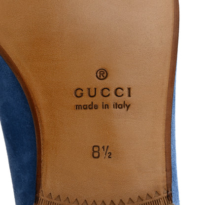 Gucci Suede Horsebit Mens Jordaan Loafers 8.5 Clear Blue 7 of 9