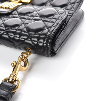 Christian Dior Lambskin Cannage Large Dioraddict Flap Bohemian Strap Black 8 of 11