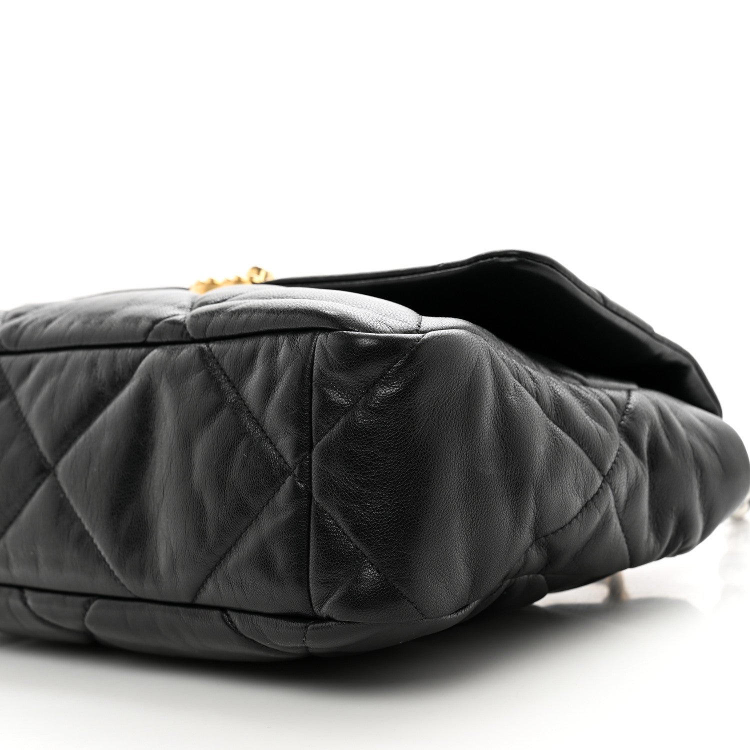 Chanel Shiny Goatskin Quilted Large Chanel 19 Flap Black 10 of 10